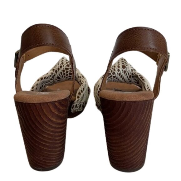 Kork's Brown and White Women's Sandal Size 8 - Picture 3 of 9